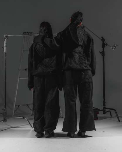 GHOUL EMBROIDERED ZIP UP SUIT