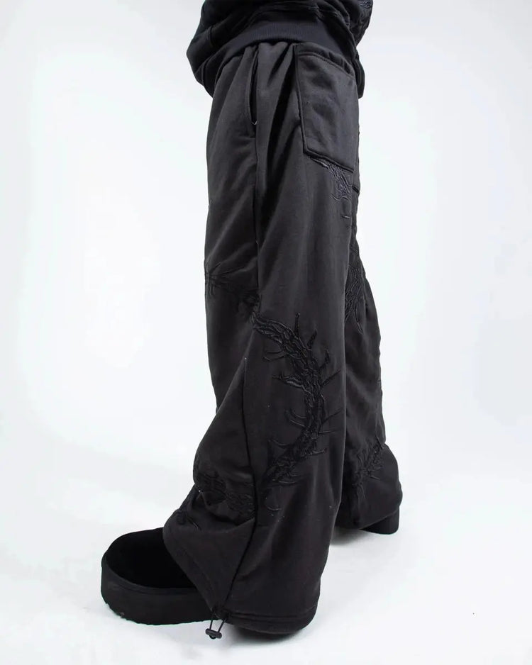 GHOUL EMBROIDERED ZIP UP SUIT