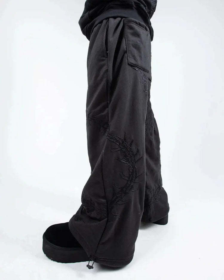 GHOUL EMBROIDERED ZIP UP SUIT