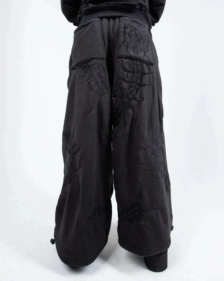 GHOUL EMBROIDERED ZIP UP SUIT