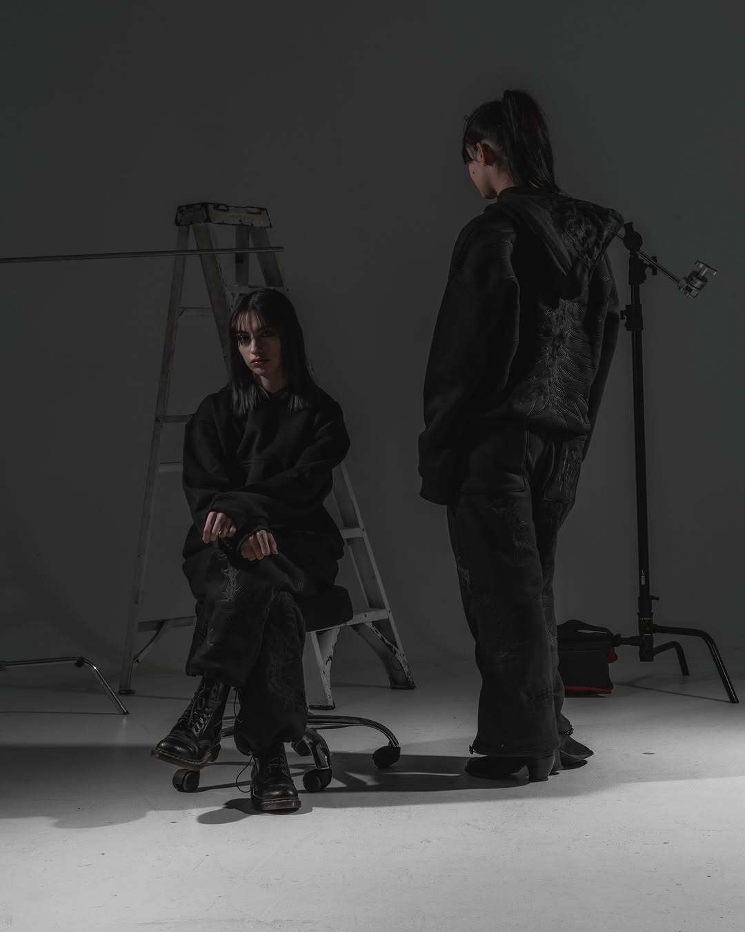 GHOUL EMBROIDERED ZIP UP SUIT