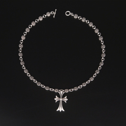 Chrome Heart Cross Vintage Necklace