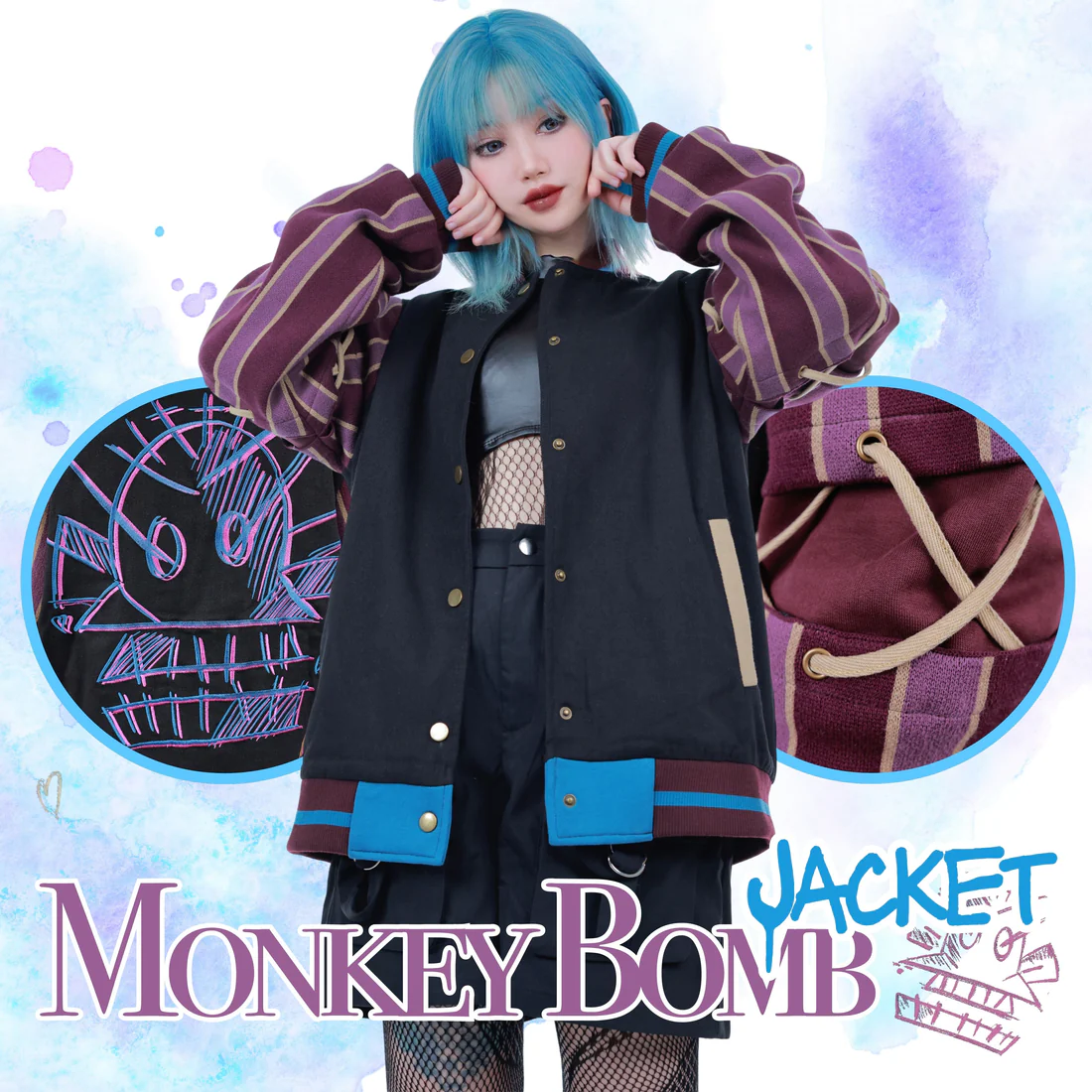 Monkey Bomb Varsity Jacket-Shadeston