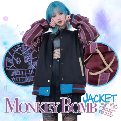 Monkey Bomb Varsity Jacket-Shadeston