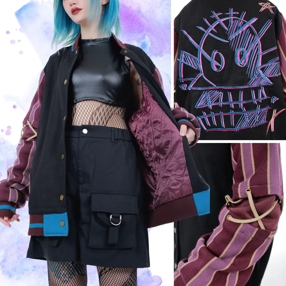 Monkey Bomb Varsity Jacket-Shadeston