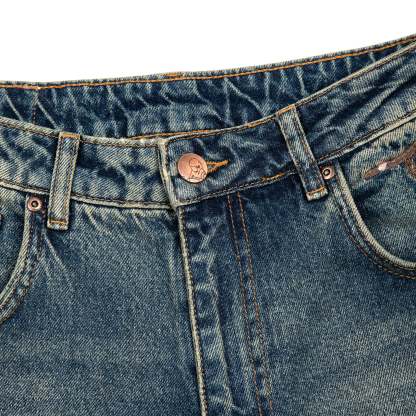 “sashiko v2” embroidered patchwork jeans