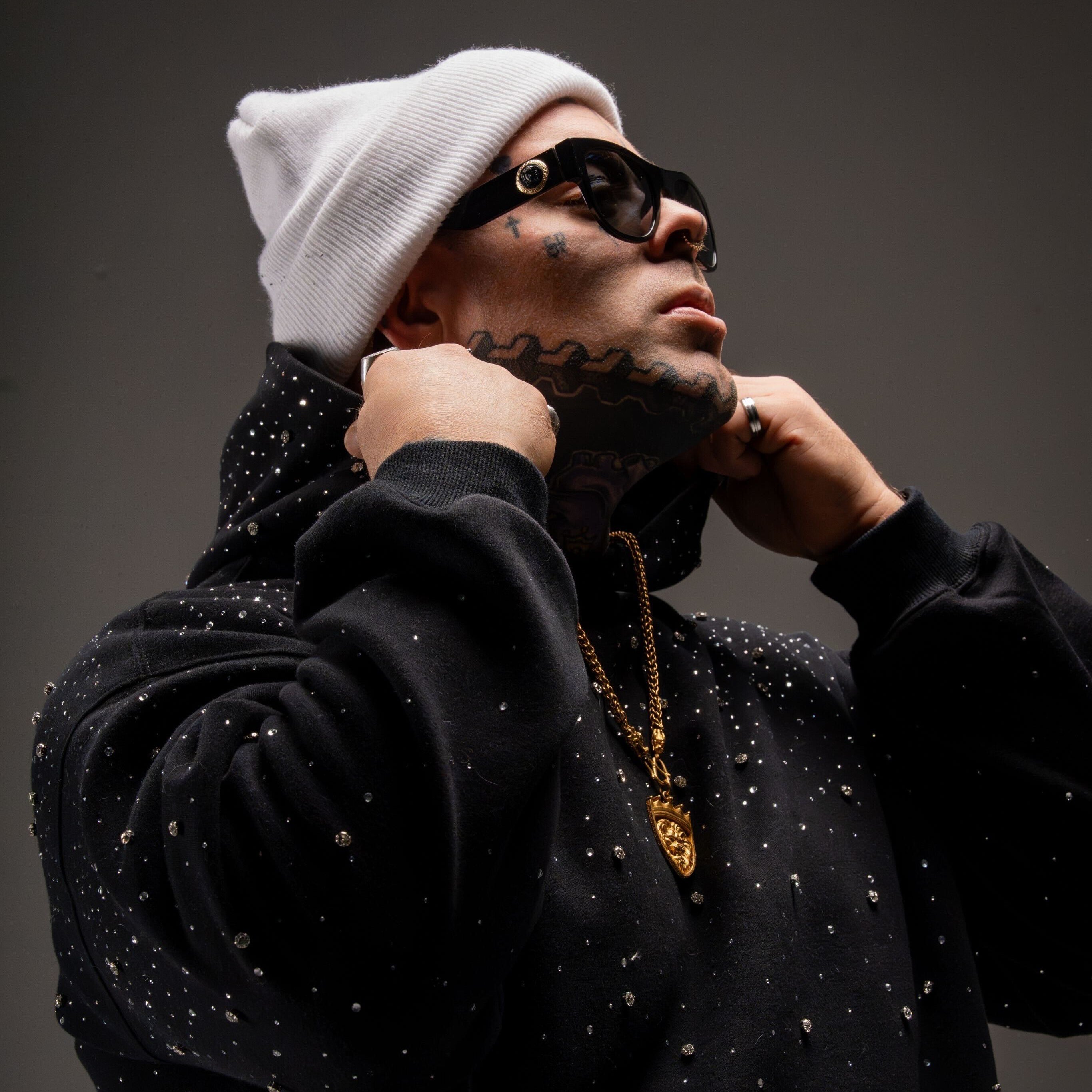 VYBES Rhinestone Galaxy Hoodie