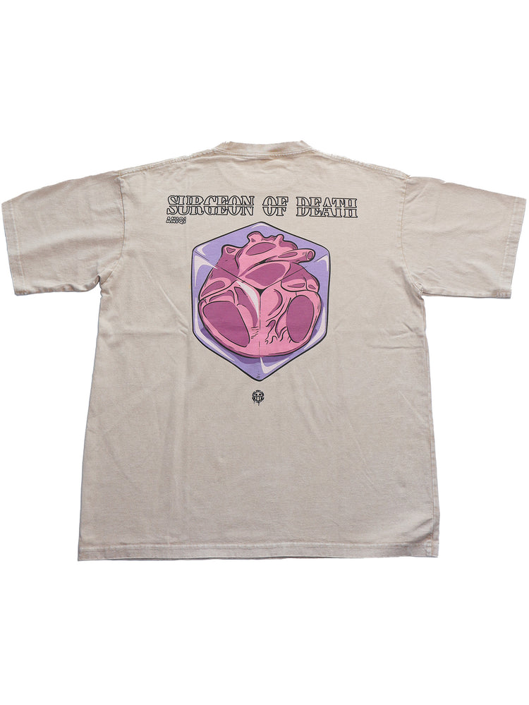 SURGEON OF DEATH EMBROIDERED ACID WASH TEE-O.P-IYAMIUIO