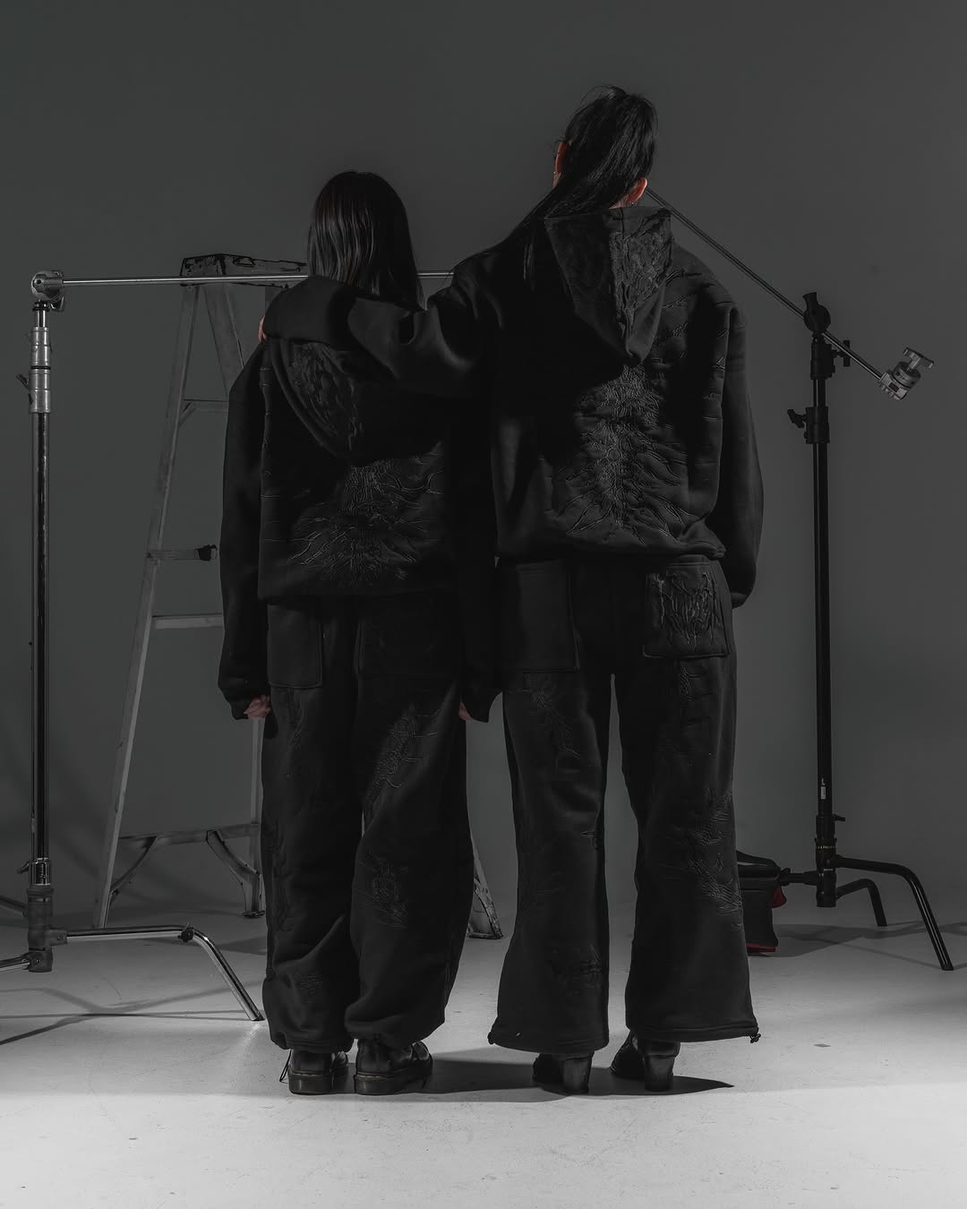 GHOUL EMBROIDERED ZIP UP SUIT