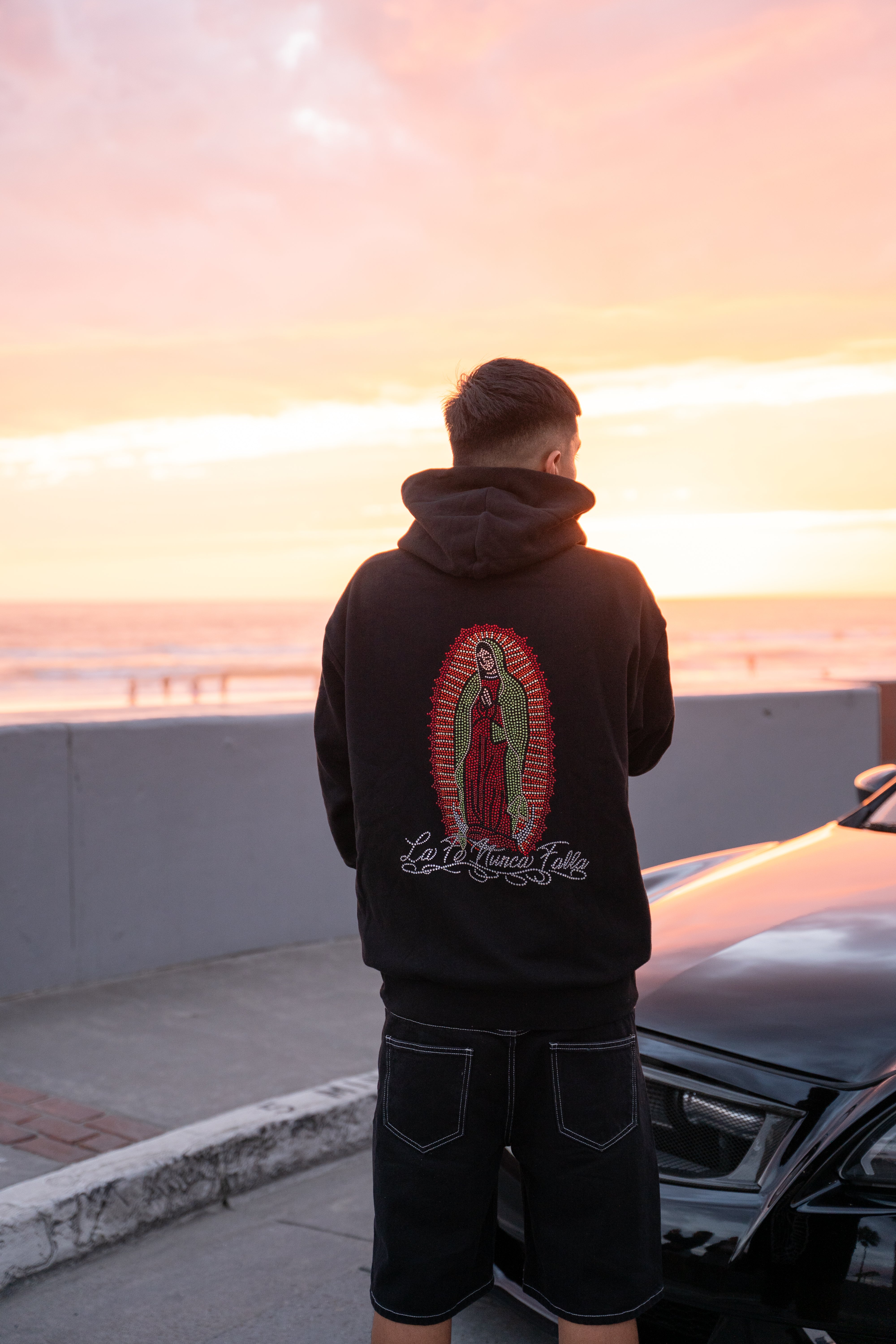 Virgencita Rhinestone Hoodies
