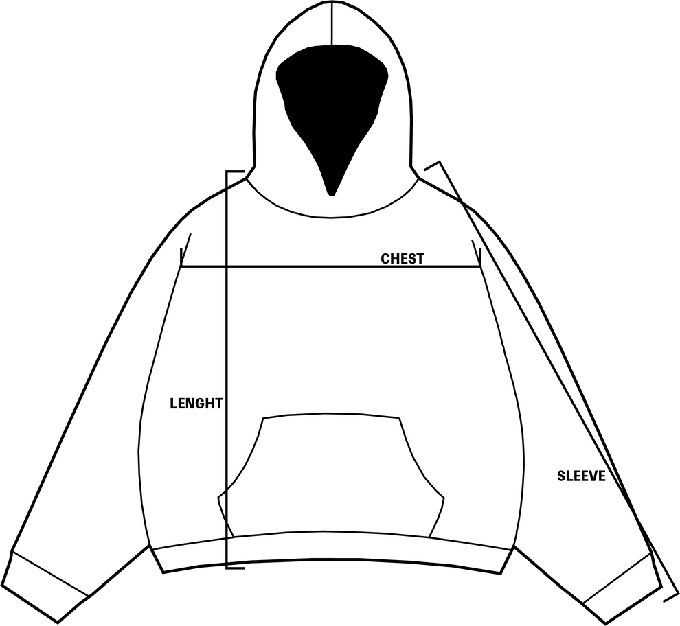 Hoodie size chart