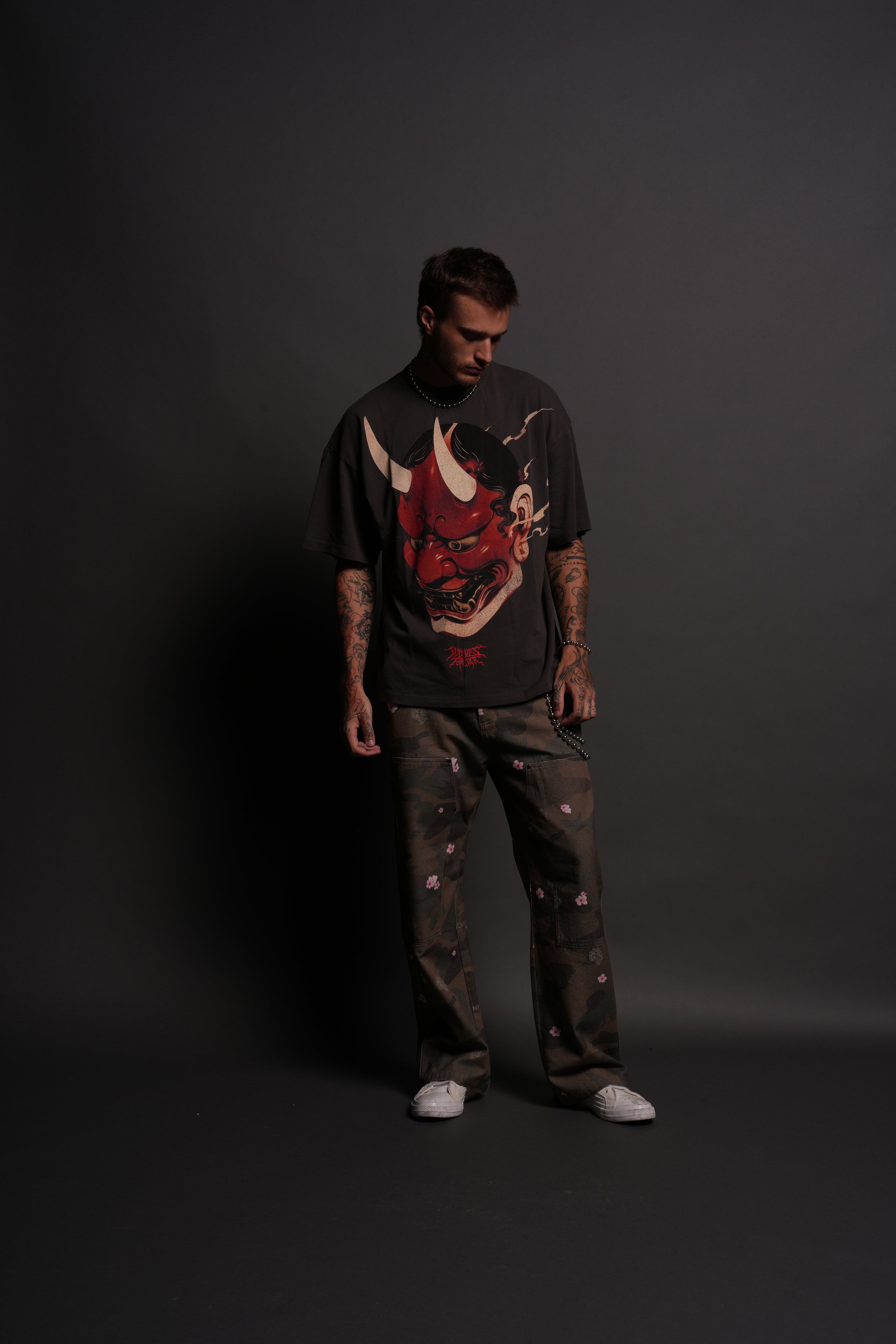 Oni Code "Premium" Tee in Wolf Gray