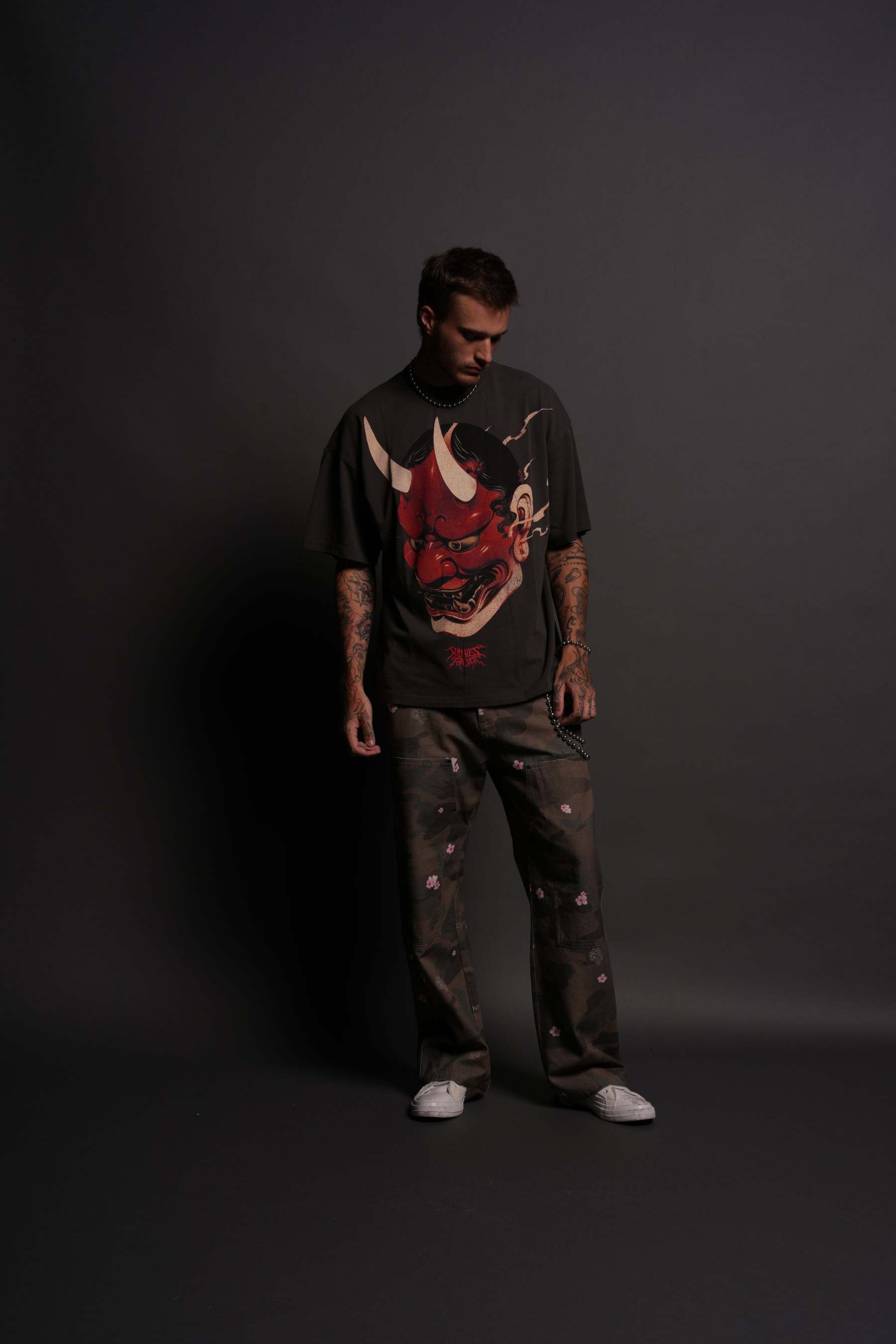 Oni Code "Premium" Tee in Wolf Gray