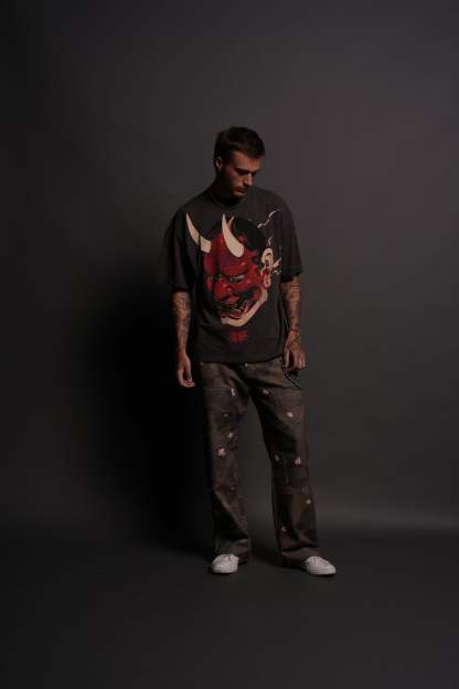 Oni Code "Premium" Tee in Wolf Gray