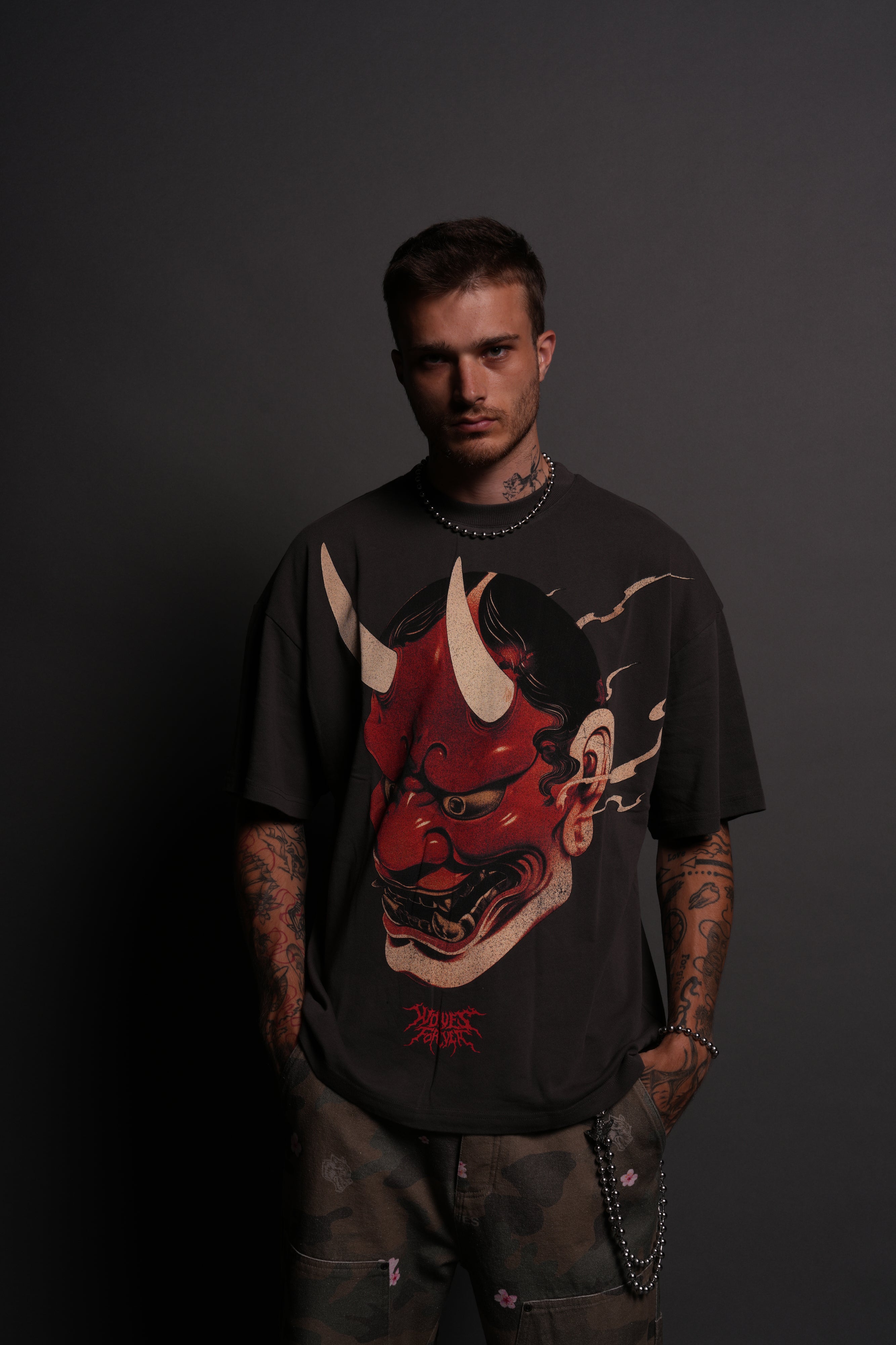 Oni Code "Premium" Tee in Wolf Gray