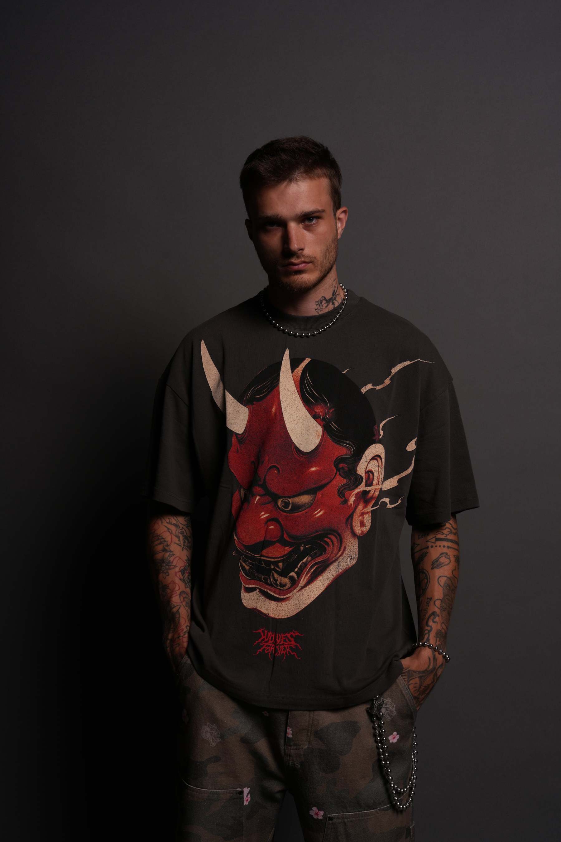 Oni Code "Premium" Tee in Wolf Gray