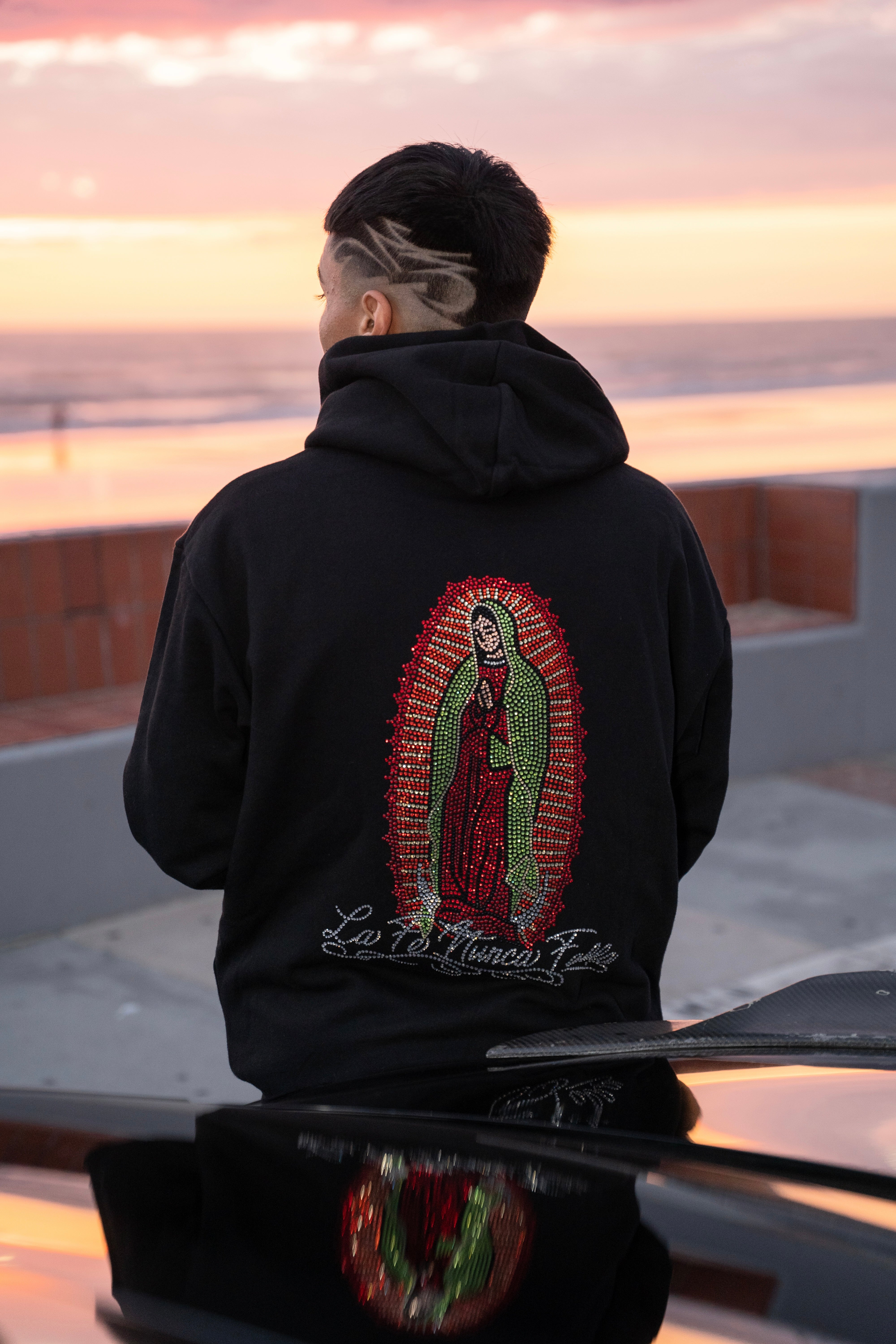 Virgencita Rhinestone Hoodies