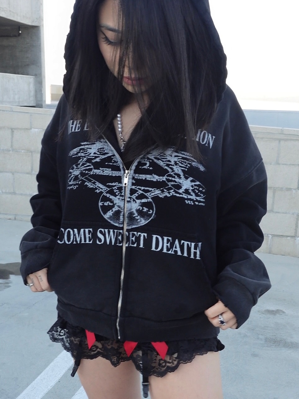 TREE OF LIFE CROPPED ZIP-UP HOODIE | EVA