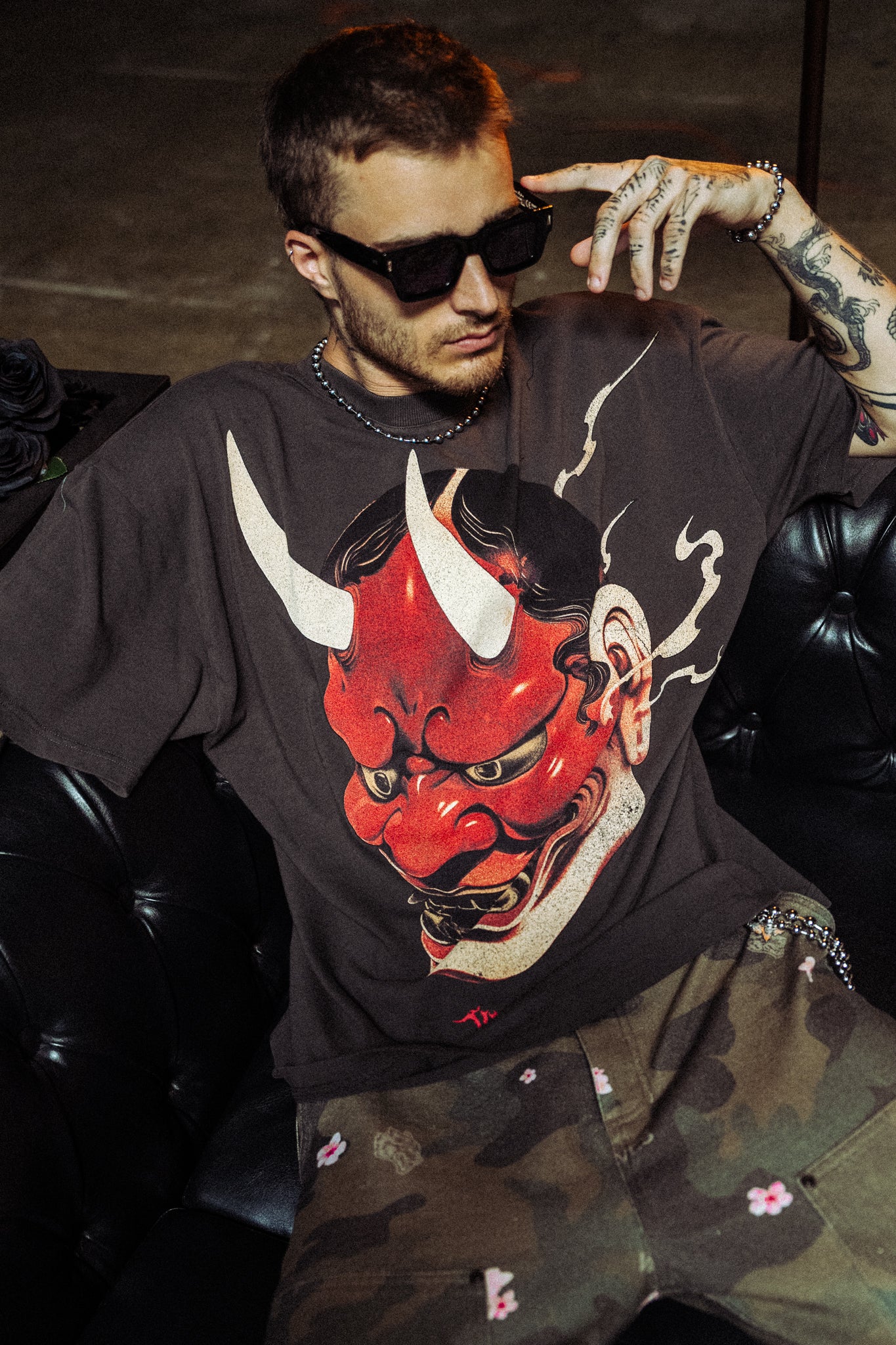 Oni Code "Premium" Tee in Wolf Gray