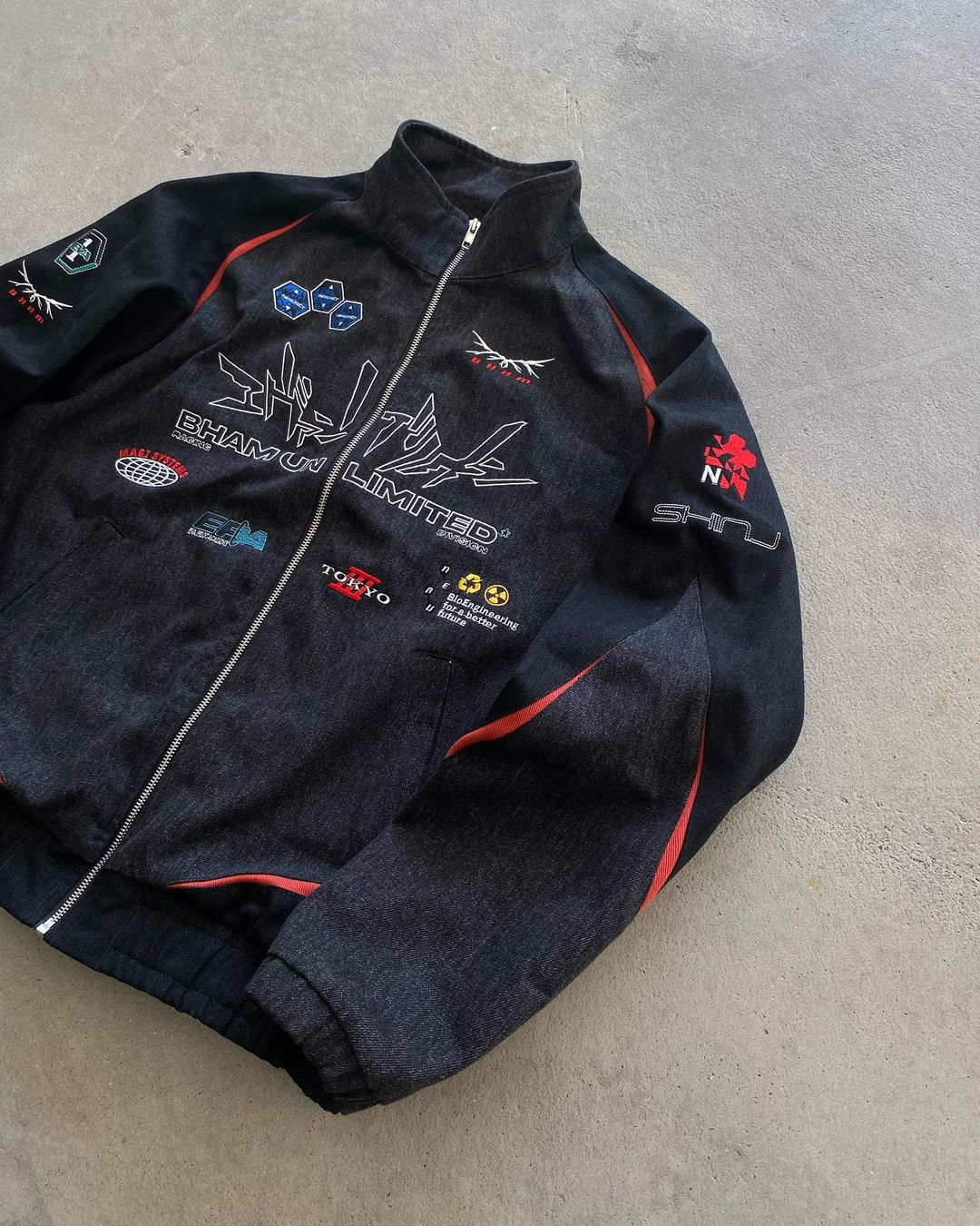 Evangelion Denim Racing Jacket-IYAMIUIO