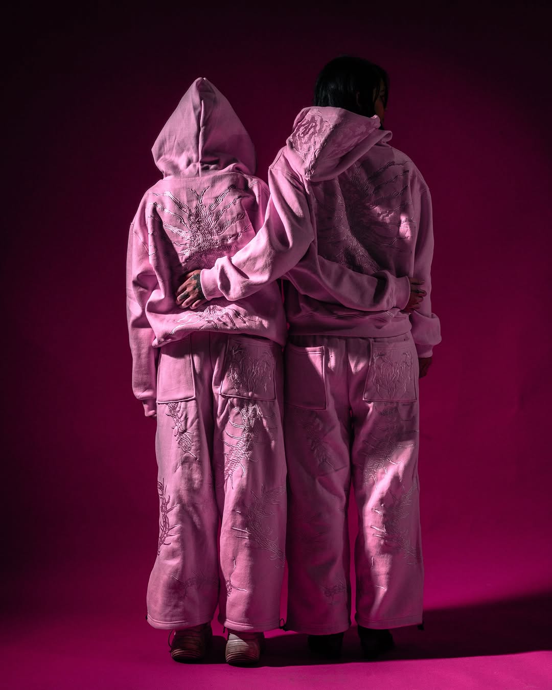 GHOUL EMBROIDERED ZIP UP SUIT