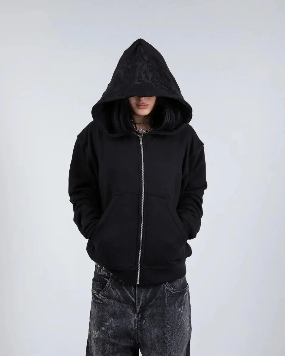 “Ghoul” ZIP-UP (Black)