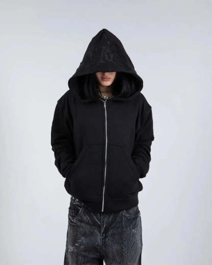 “Ghoul” ZIP-UP (Black)