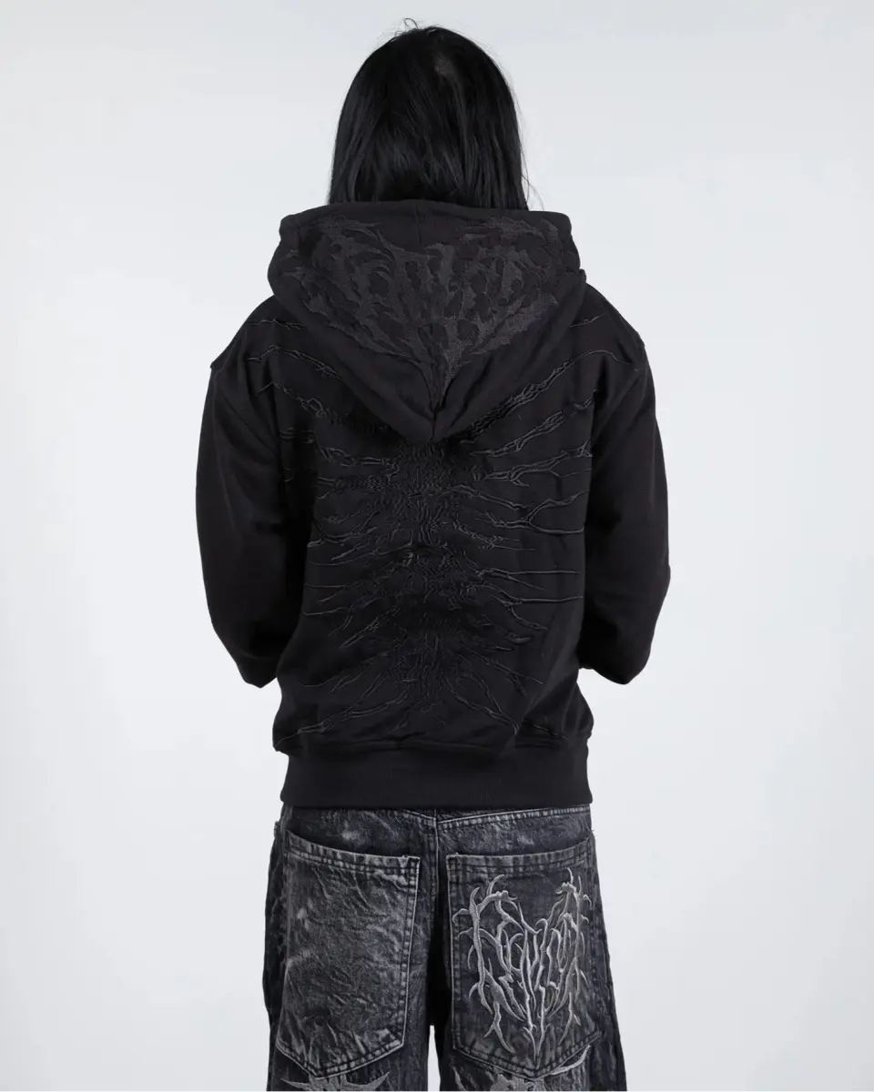 “Ghoul” ZIP-UP (Black)