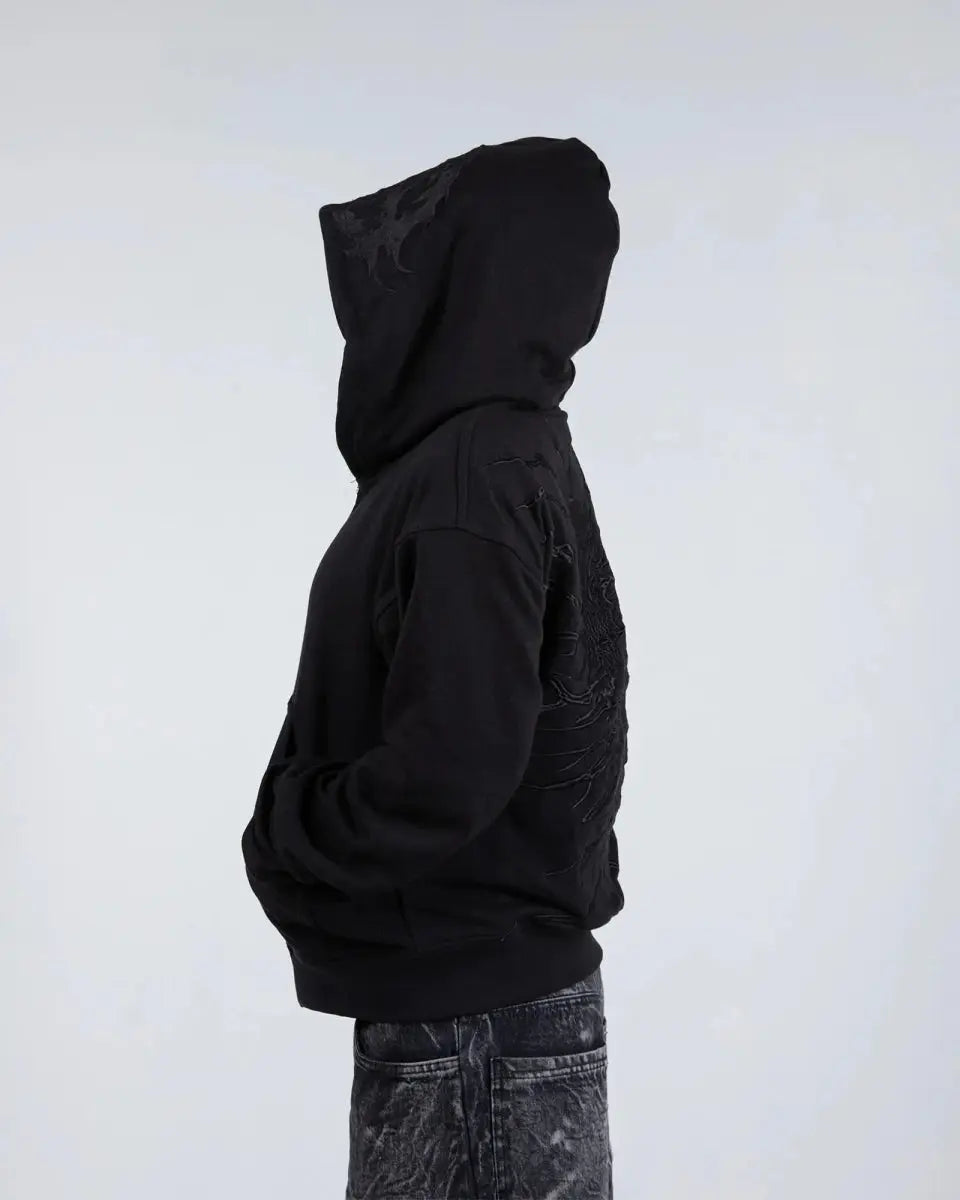 “Ghoul” ZIP-UP (Black)