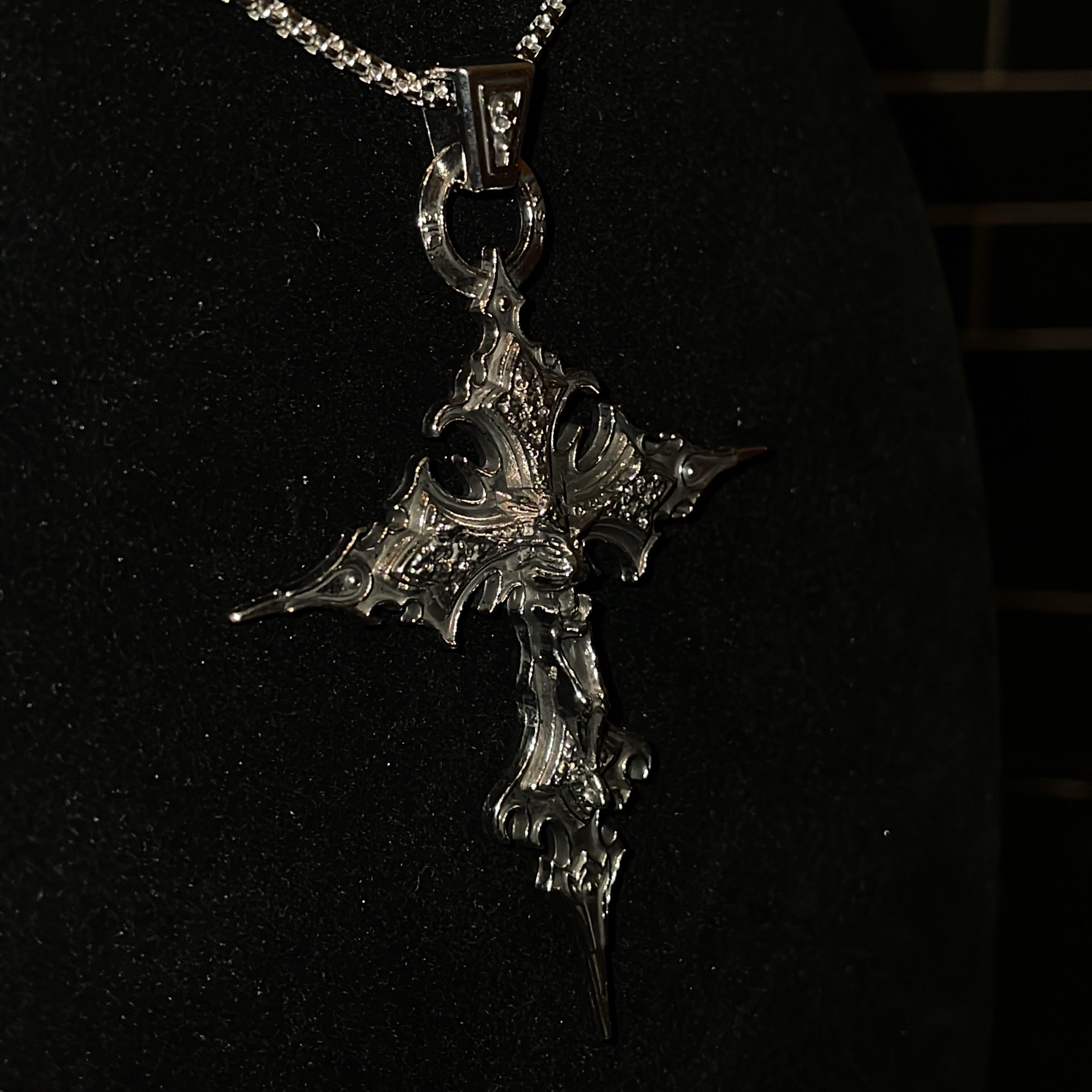 "Skeleton Cross Necklace"-Shadeston