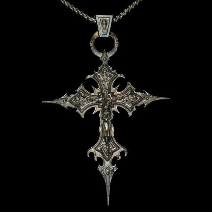 "Skeleton Cross Necklace"-Shadeston