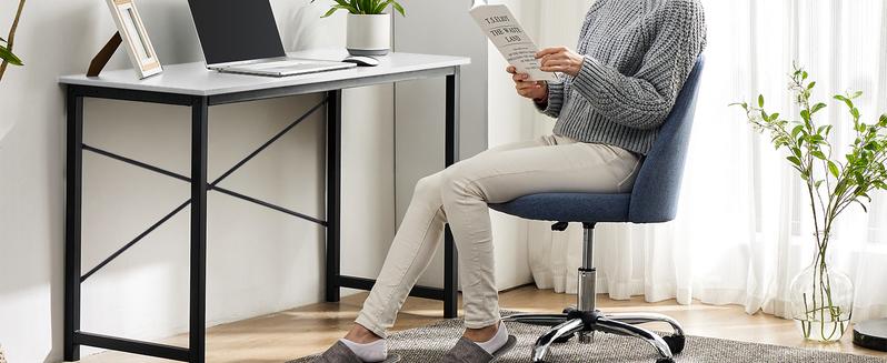 【Deal】SweetFurniture Small Computer Desk Home Office Desks Small Space Desk Study Table Modern Simple Style Table with Storage Bag and Iron Hook Bedroom 【Deal】SweetFurniture Small Computer Desk Home Office Desks Small Space Desk Study Table Modern Simple Style Table with Storage Bag and Iron Hook Bedroom