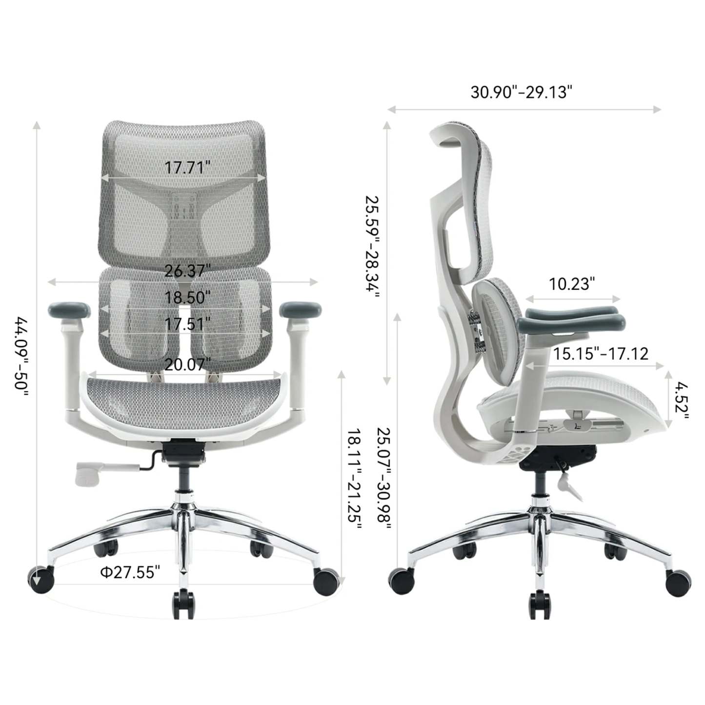 S100 Ergonomic Office Chair with Double Dynamic Lumbar Support