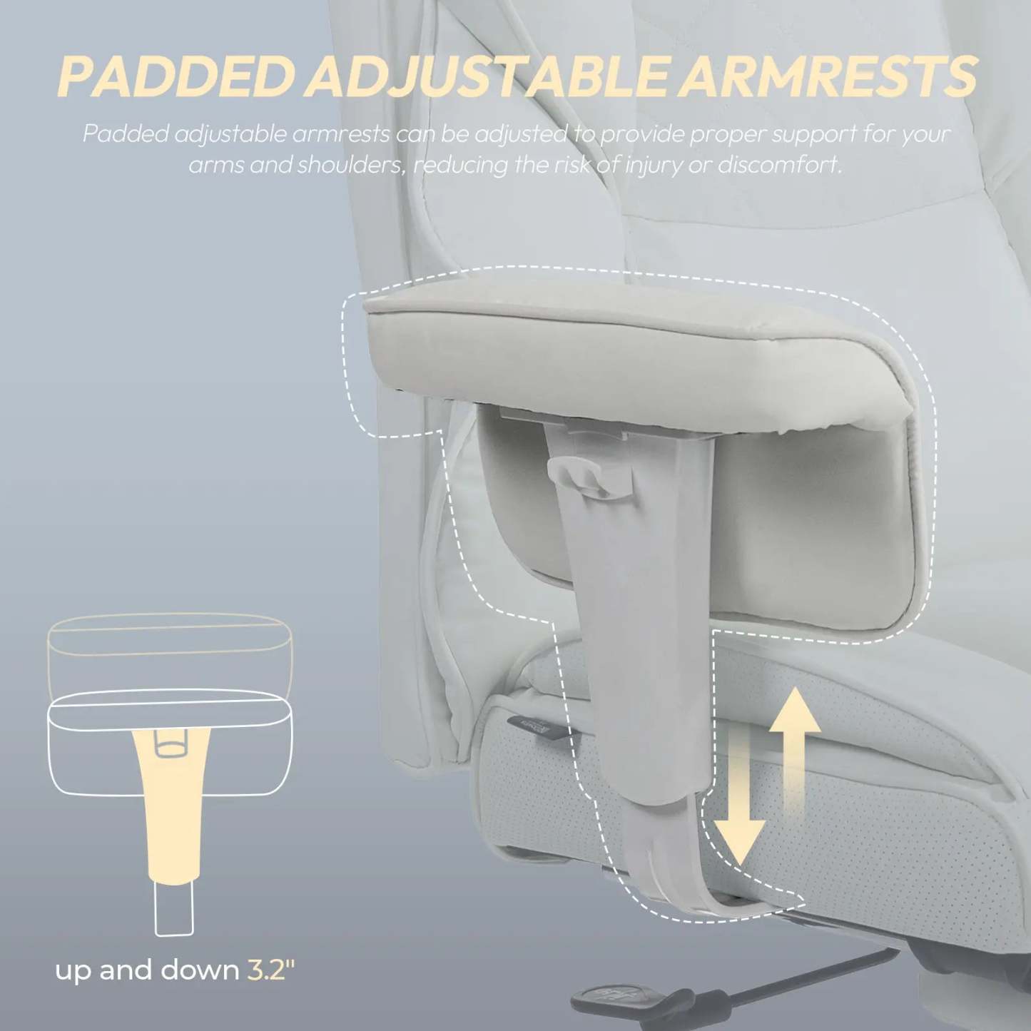 EXECUTIVE OFFICE SERIES 66BG (PU Leather, White)