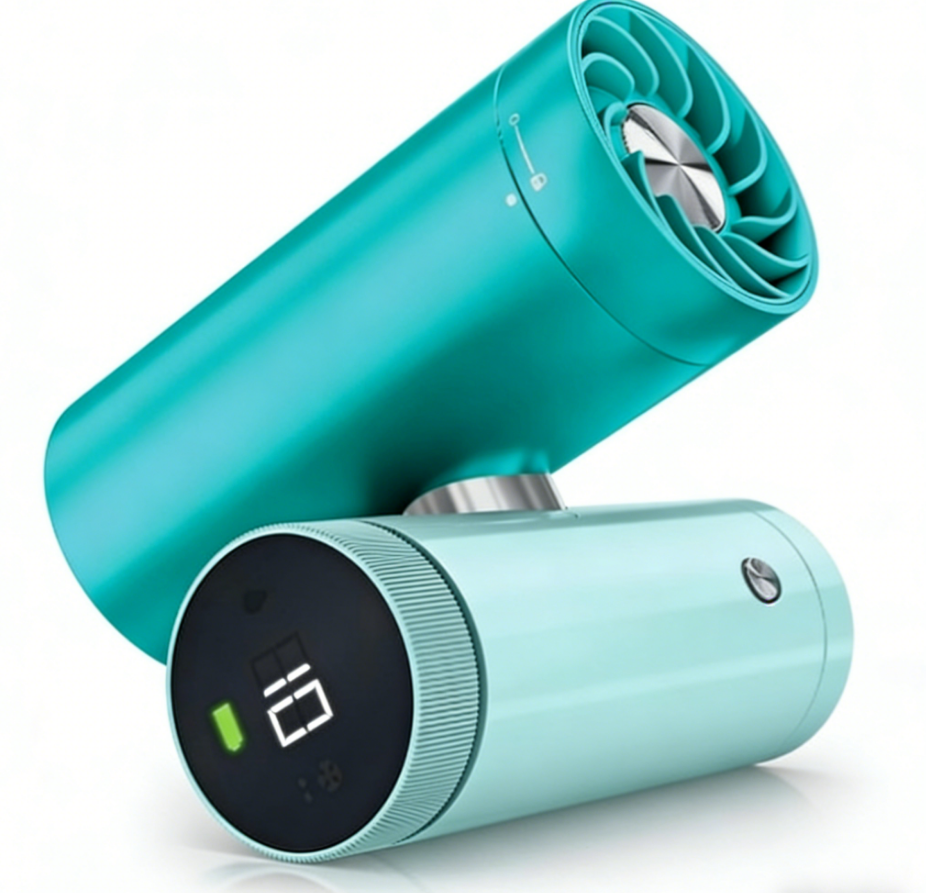 NEW ChillPill — The Only 3-in-1 Personal Cooling System with InstaChill Cooling Plate, Dry-Touch Mist, and Powerful Fan, Handheld, Wearable, Rechargeable Battery, 10 Speeds, Carbon, FA022