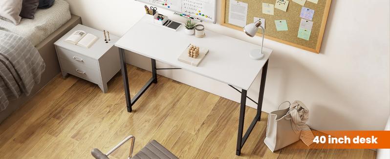 【Deal】SweetFurniture Small Computer Desk Home Office Desks Small Space Desk Study Table Modern Simple Style Table with Storage Bag and Iron Hook Bedroom 【Deal】SweetFurniture Small Computer Desk Home Office Desks Small Space Desk Study Table Modern Simple Style Table with Storage Bag and Iron Hook Bedroom