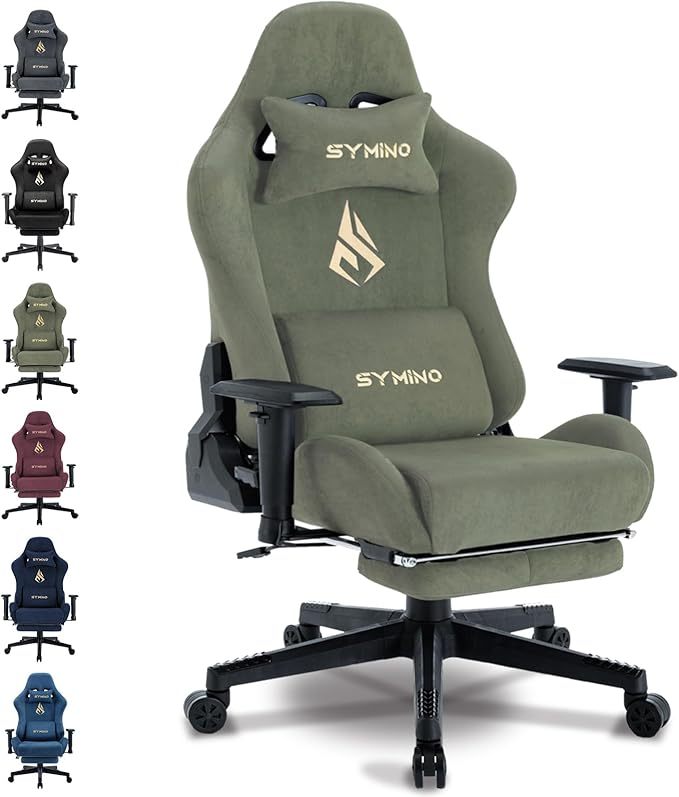 Symino Chaise Gaming Ergonomique en Daim