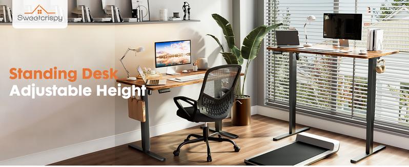 Sweet Furniture Electric Height Adjustable Standing Desk ,Modern Adjust table Sit to Stand Desk Computer Ergonomic Computer Workstation Gifts Sweet Furniture Electric Height Adjustable Standing Desk ,Modern Adjust table Sit to Stand Desk Computer Ergonomic Computer Workstation Gifts