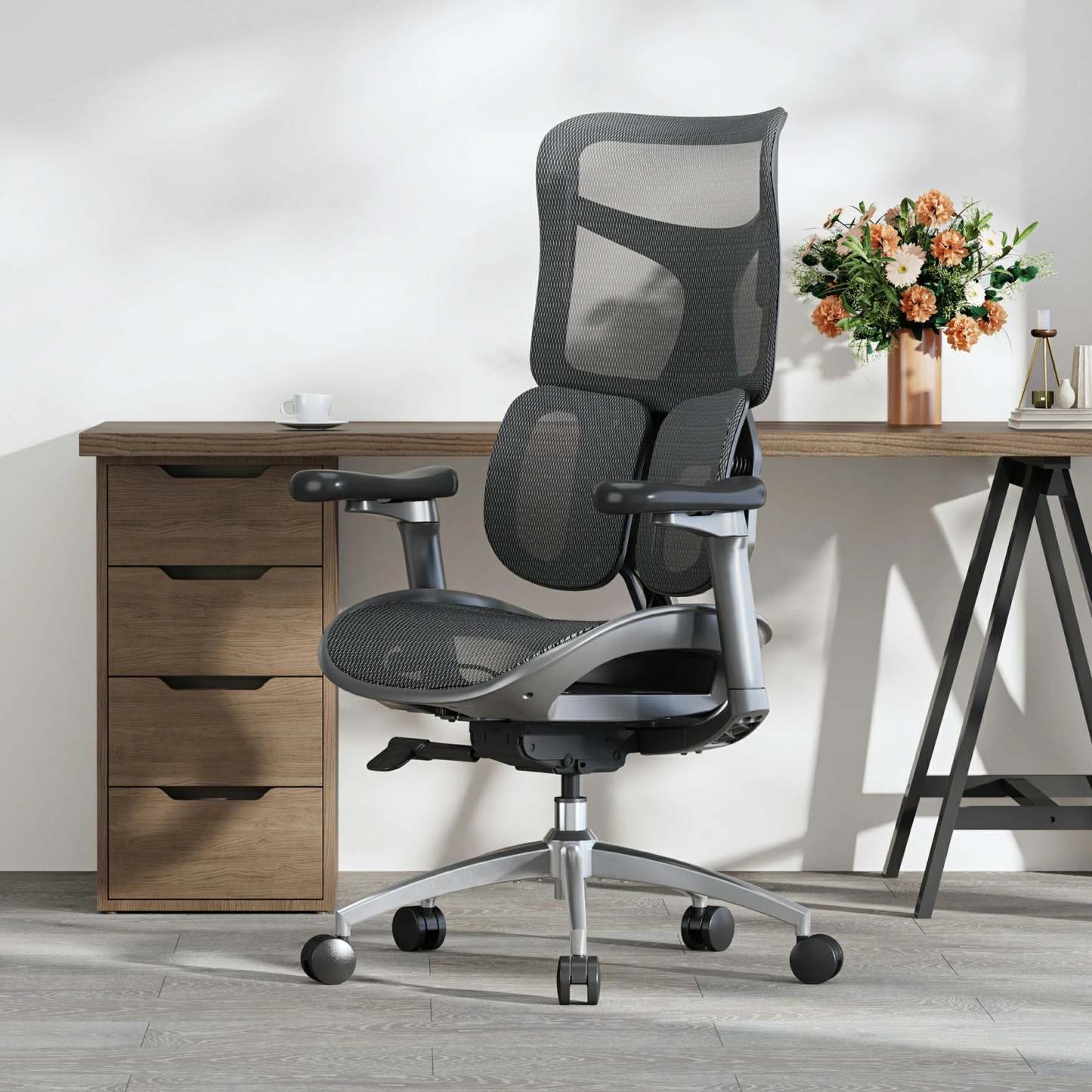 S100 Ergonomic Office Chair with Double Dynamic Lumbar Support