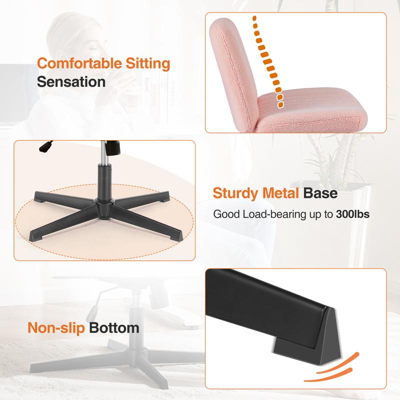 Height Adjustable Criss Cross Chair with No Wheels 