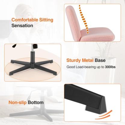 Height Adjustable Criss Cross Chair with No Wheels 