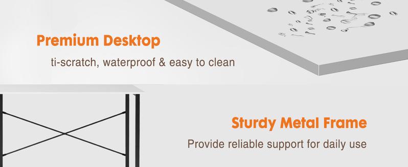 【Deal】SweetFurniture Small Computer Desk Home Office Desks Small Space Desk Study Table Modern Simple Style Table with Storage Bag and Iron Hook Bedroom 【Deal】SweetFurniture Small Computer Desk Home Office Desks Small Space Desk Study Table Modern Simple Style Table with Storage Bag and Iron Hook Bedroom