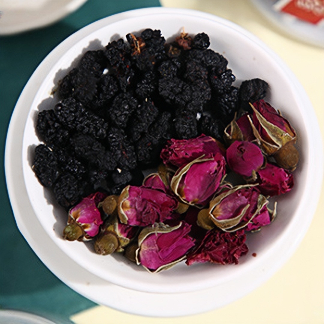 Rose Mulberry Black Goji Berry Herbal Tea