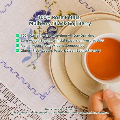 Rose Mulberry Black Goji Berry Herbal Tea