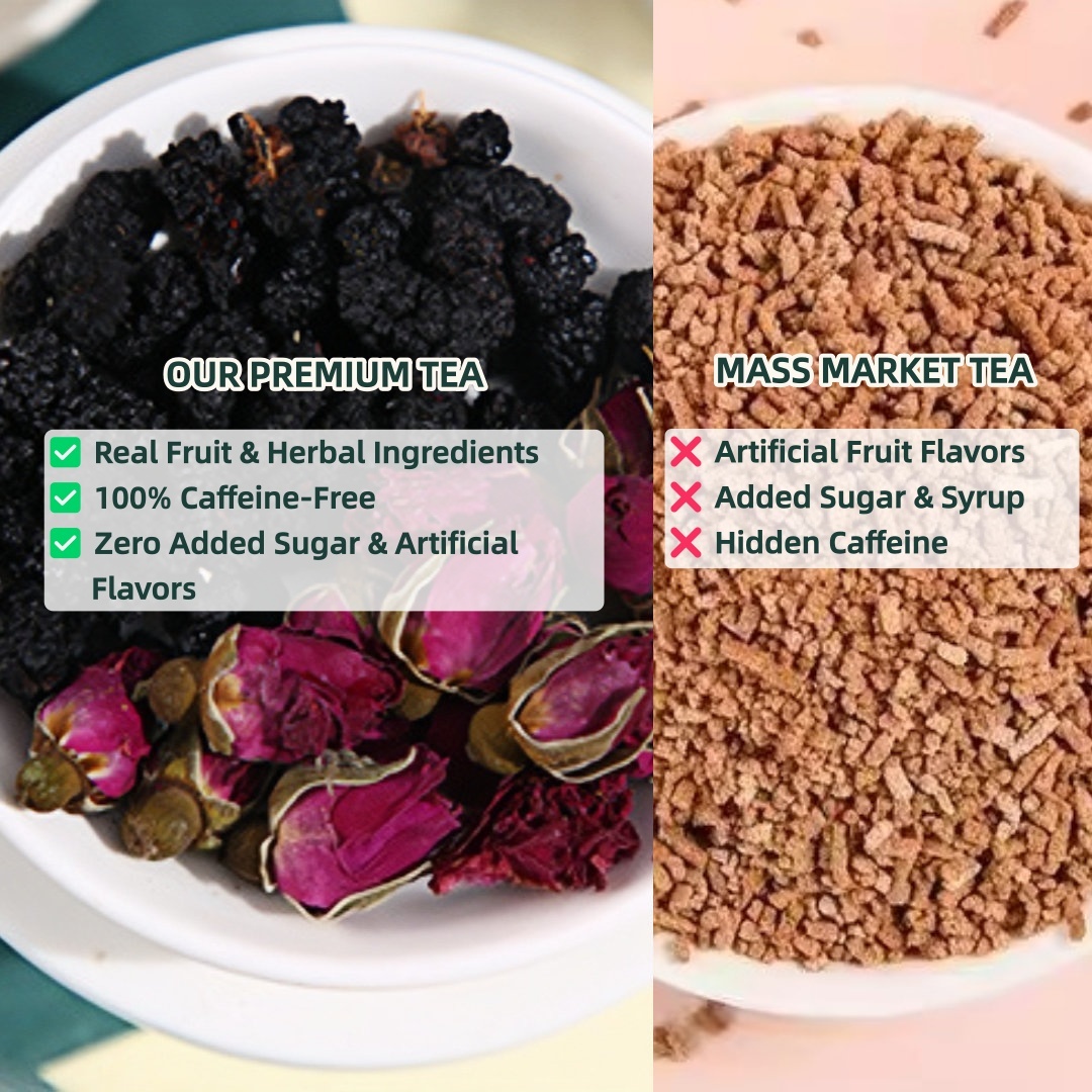 Rose Mulberry Black Goji Berry Herbal Tea