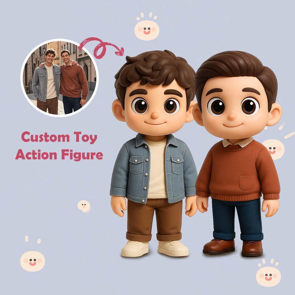 Custom Brother Gifts Toy Figure 3D Mini Figures Personalization Photo Blind Box Gifts For Him