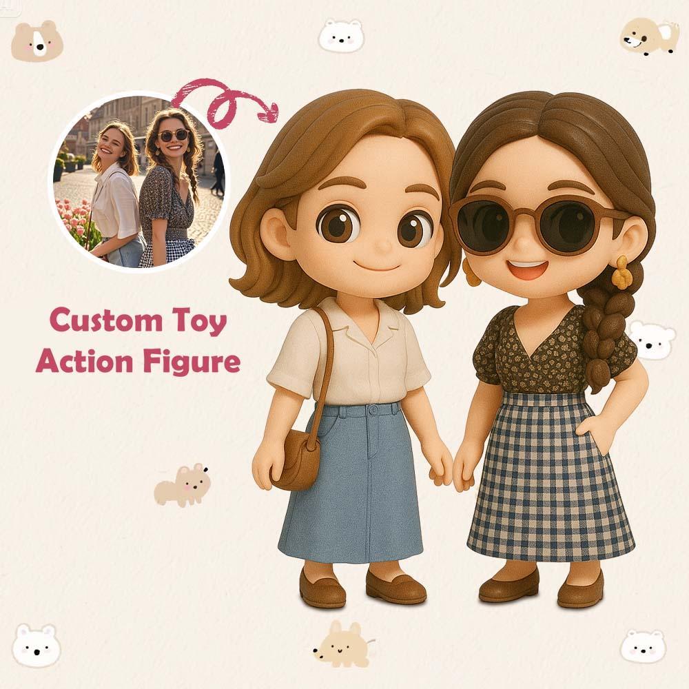 Custom Sister Gifts Toy Figure 3D Mini Figures Personalization Photo Blind Box Gifts For Her