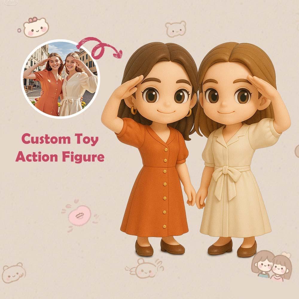 Personalized 3D Action Figure Turn Your Photo into a Unique Gifts for Sister