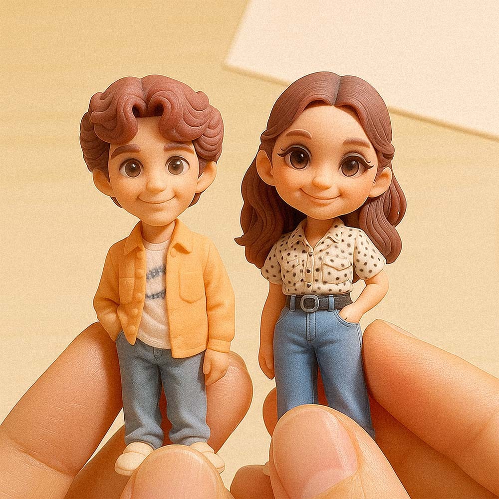 Action Figure 3d Personalizzata Dalla Tua Foto. Personaggio Giocattolo Personalizzato. Regalo Unico E Memorabile Per San Valentino, Fidanzati E Fidanzate. - 