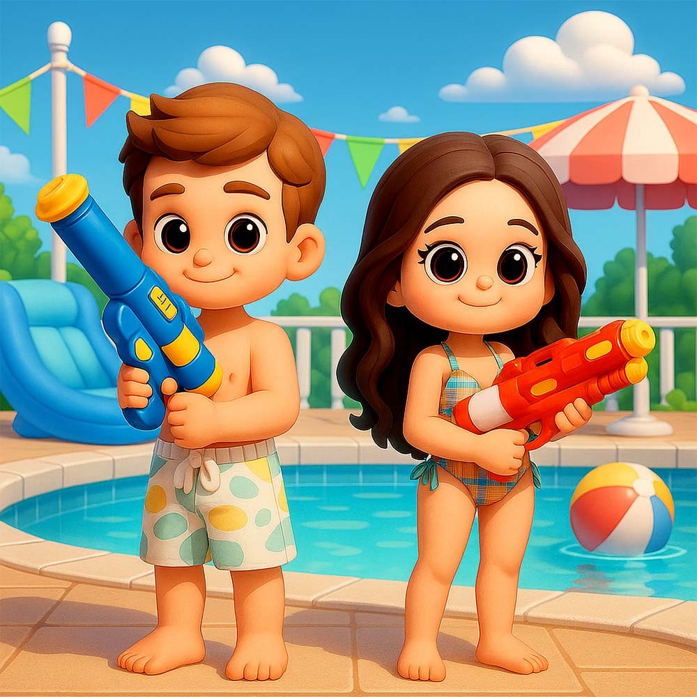 Custom Beach Party 3D Mini Figure Blind Box Surprise Gift Personalized Collectible